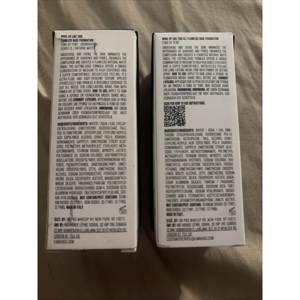IL MAKIAG E Woke Up Like This Foundation CL 120 Flawless Base‎ Bundle of 2 NEW